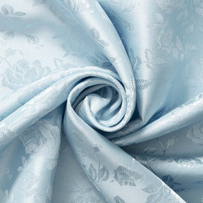 Rose Jacquard Satin Fabric Image SV578465 Light Blue A2