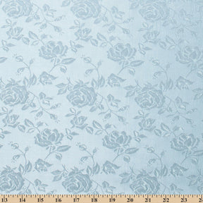 Rose Jacquard Satin Fabric Image SV578465 Light Blue A9