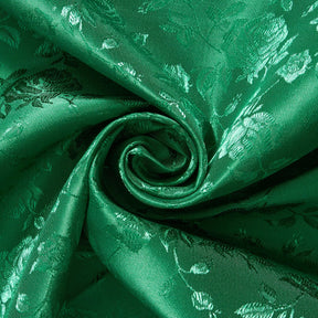 Rose Jacquard Satin Fabric Image SV578470 Hunter Green A2 
