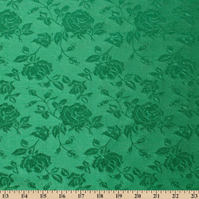 Rose Jacquard Satin Fabric Image SV578470 Hunter Green A9 