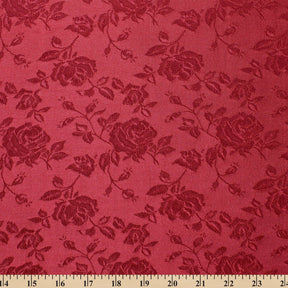 Rose Jacquard Satin Fabric Image SV578471 Burgundy A9 