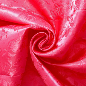 Rose Jacquard Satin Fabric Image SV578472 Fuchsia A2 