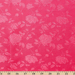 Rose Jacquard Satin Fabric Image SV578472 Fuchsia A9 