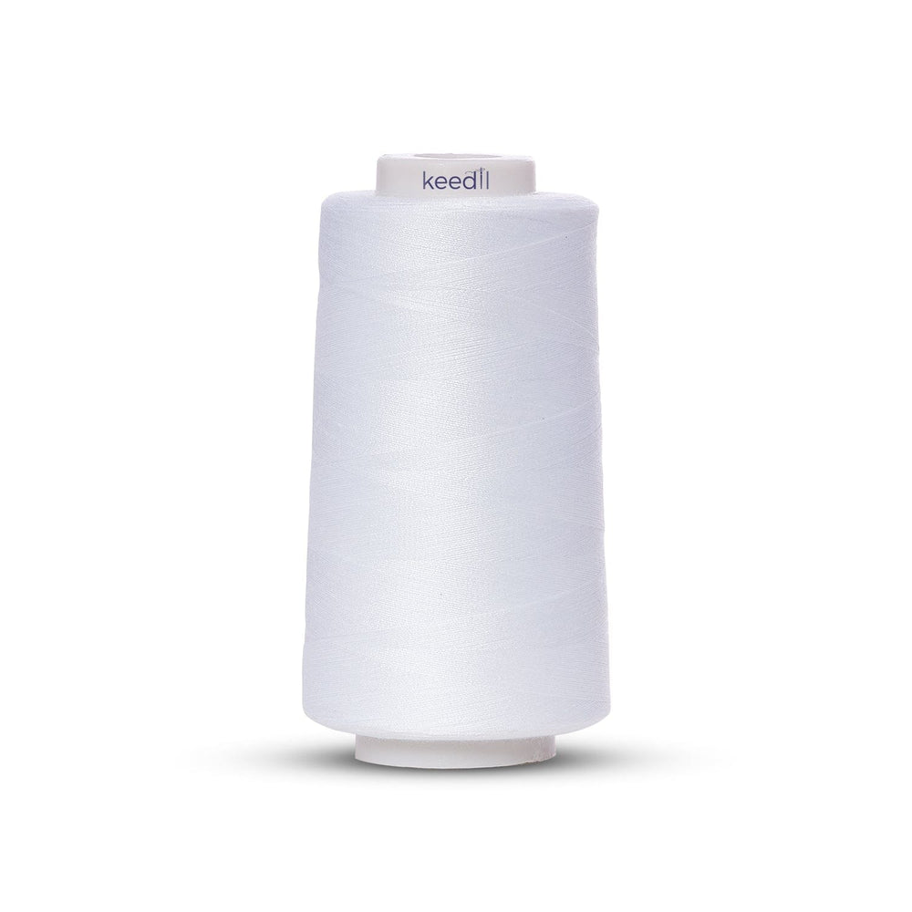 Serger Thread, All-Purpose Thread for Sewing, White Black Thread, Polyester  Sewing Thread, 4 Cones of 3000 Yards Each Spool Thread for Sewing Machine