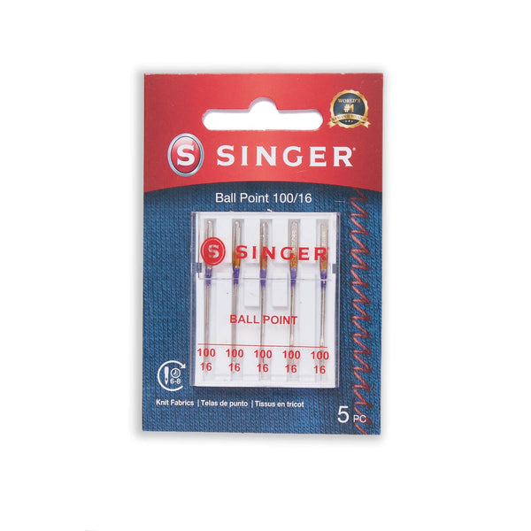 Singer Ball Point 100/16 Heavyweight Sewing Needles (5 Pack)