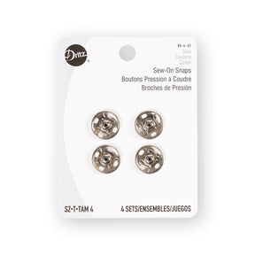 Dritz® Size 4 (16mm) Sew-On Snaps - 4 Pack