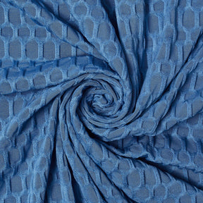 Royal Dri-Fit Bubble Jacquard Poly Spandex Mesh Fabric