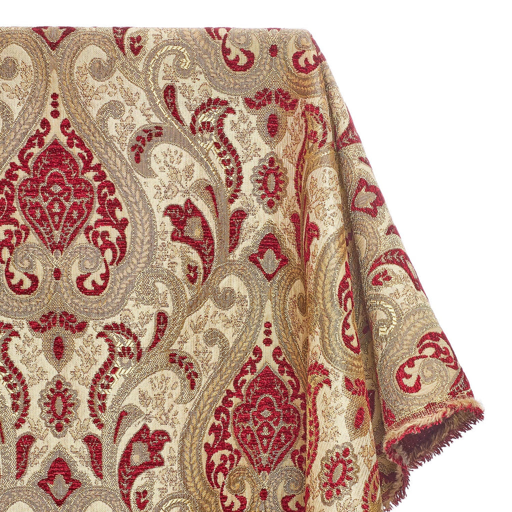 3 COLORS / Versailles Damask Chenille Brocade Jacquard Fabric/drapery,  Upholstery, Decor, Costume/red, Gold, Brown/fabric by the Yard 