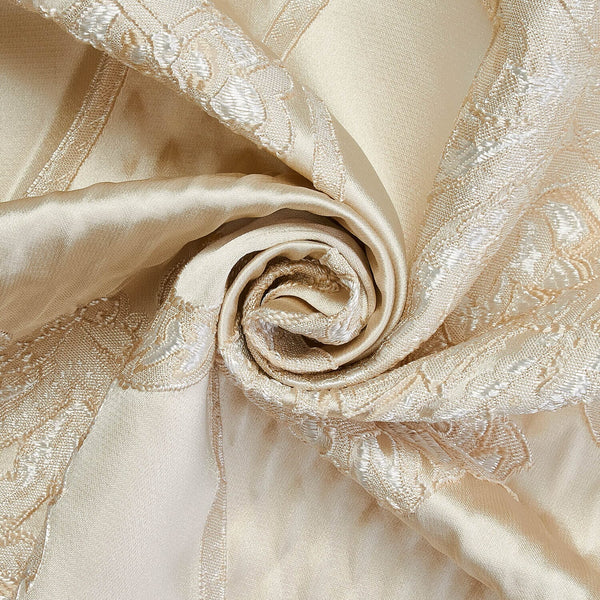 Embroidered Damask Brocade Satin Jacquard