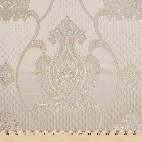 Charcoal Silk Hammered Satin Jacquard Fabric main image 0