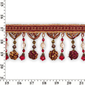 Beaded Pom Ball Tassel Fringe Trim