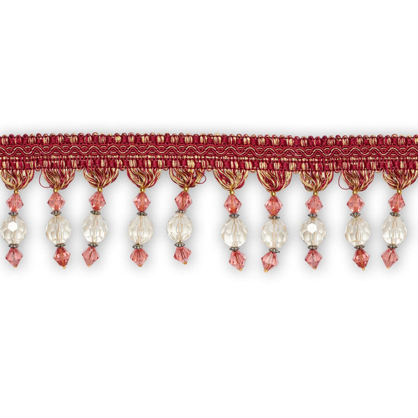 Ornamental Beaded Rhinestone Tassel Fringe Trim