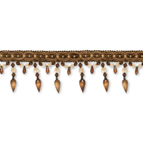 Pear Drop Beaded Rhinestone Tassel Fringe Trim