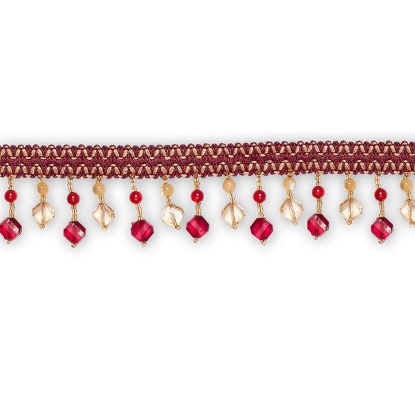 Square Beaded Rhinestone Tassel Fringe Trim