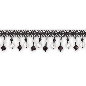 Square Beaded Rhinestone Tassel Fringe Trim