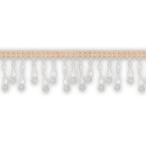 Medium Teardrop Beaded Rhinestone Tassel Fringe Trim