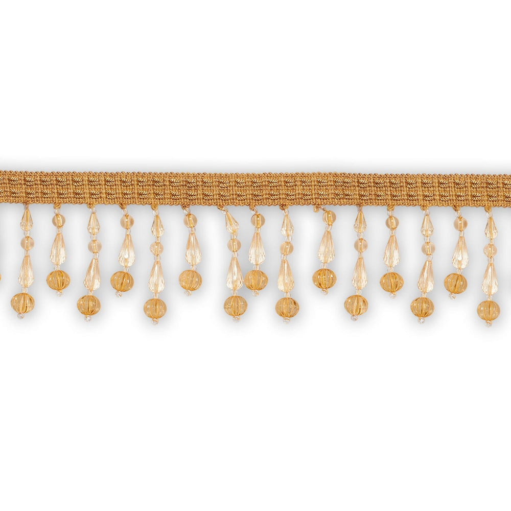 Medium Teardrop Beaded Rhinestone Tassel Fringe Trim SV579951 Gold 1