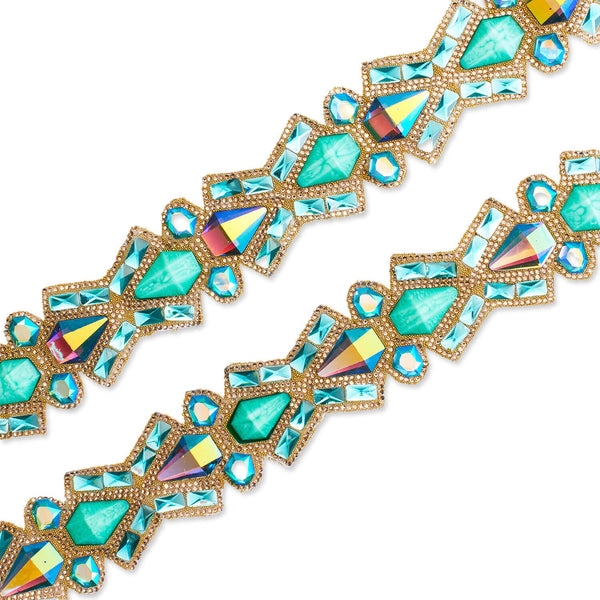 Diamond Resin Rhinestone Iron On Trim