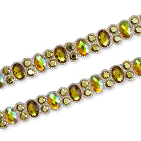 Oval Resin Rhinestone Iron On Trim