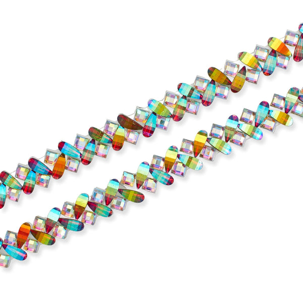 Bejeweled Resin Rhinestone Iron On Trim