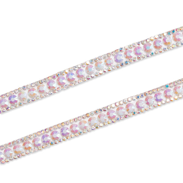 Chain Resin Rhinestone Iron On Trim