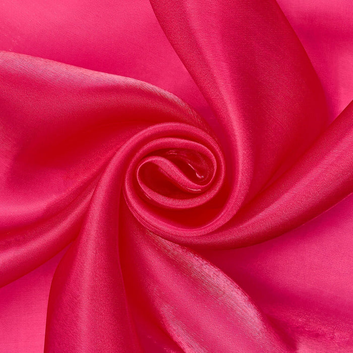 Caramel Cream Silk Satin Face Organza Fabric