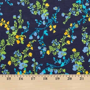 Floral Vine Printed Cotton Flannel