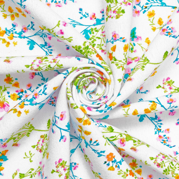 Floral Vine Printed Cotton Flannel