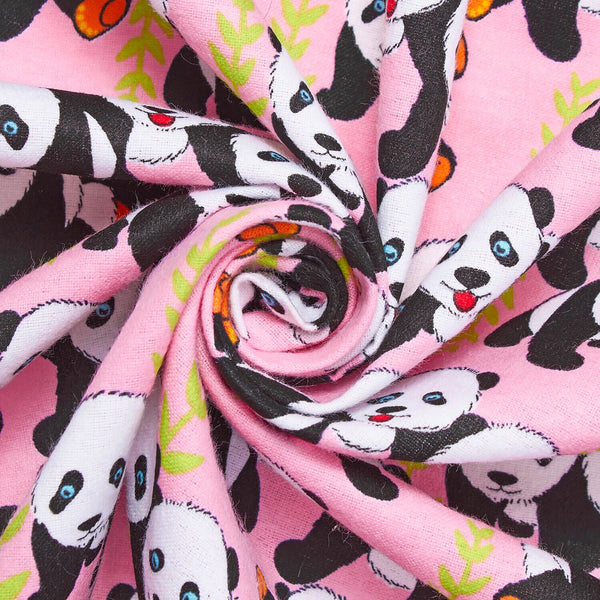 Panda Printed Cotton Flannel