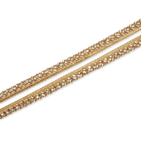 0.5 Inch Bedazzled Rhinestone Corded Trim