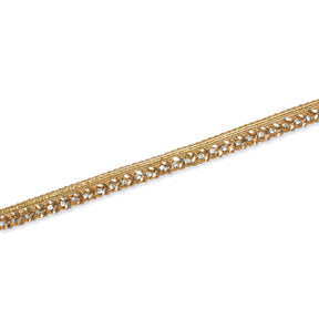 0.5 Inch Bedazzled Rhinestone Corded Trim