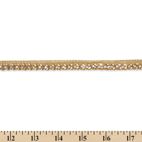 0.5 Inch Bedazzled Rhinestone Corded Trim