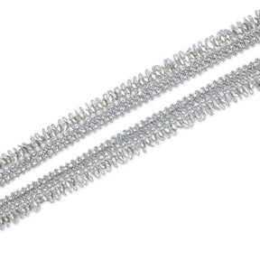 1 Inch Glitter Gem Gut Rhinestone Corded Trim