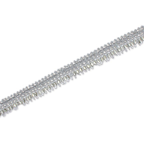 1 Inch Glitter Gem Gut Rhinestone Corded Trim