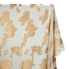 Leafy Vine Metallic Embroidered Chiffon