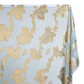 Leafy Vine Metallic Embroidered Chiffon