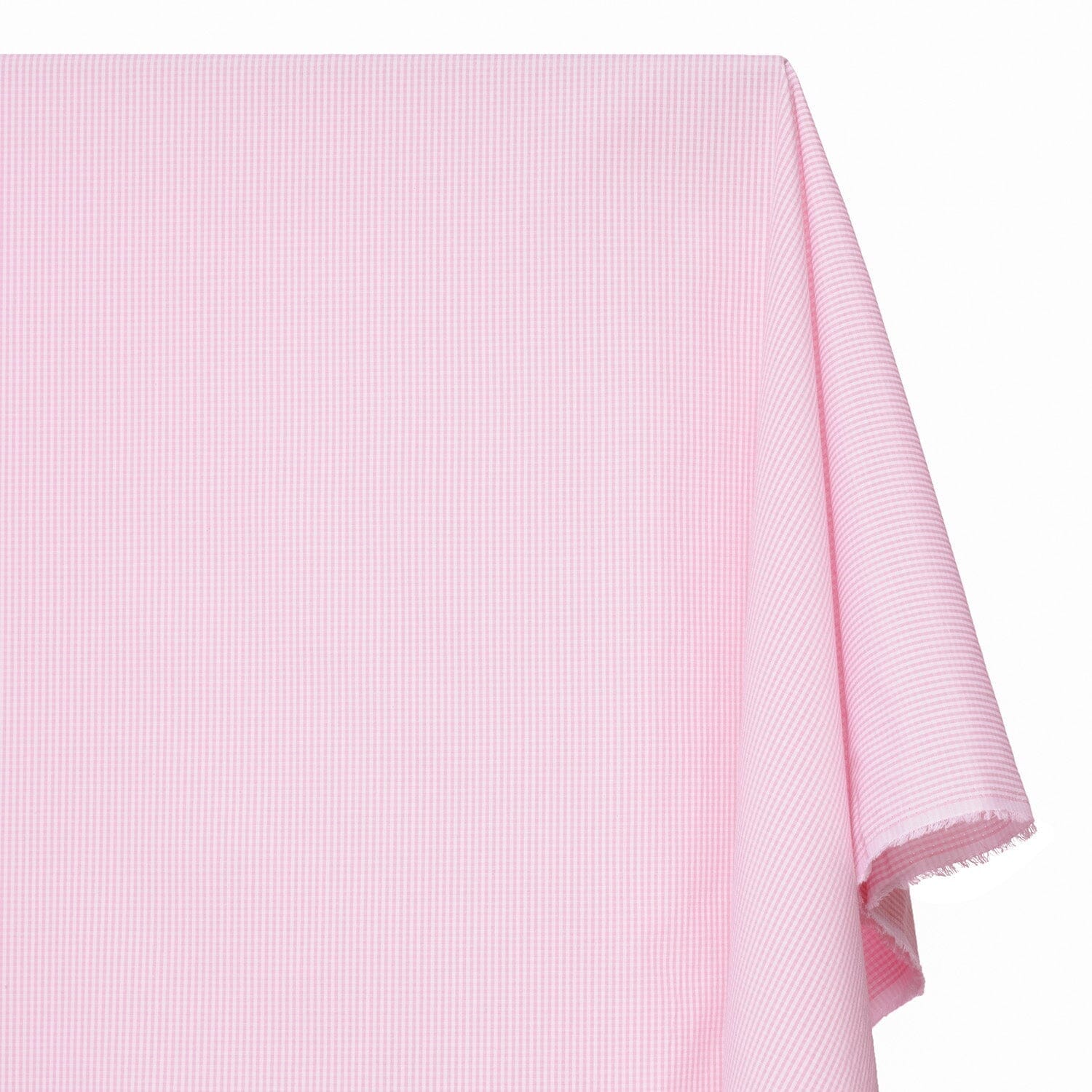 1/16 Inch Gingham Check Polyester Cotton Poplin Fabric SV575751 Pink / White Image A1
