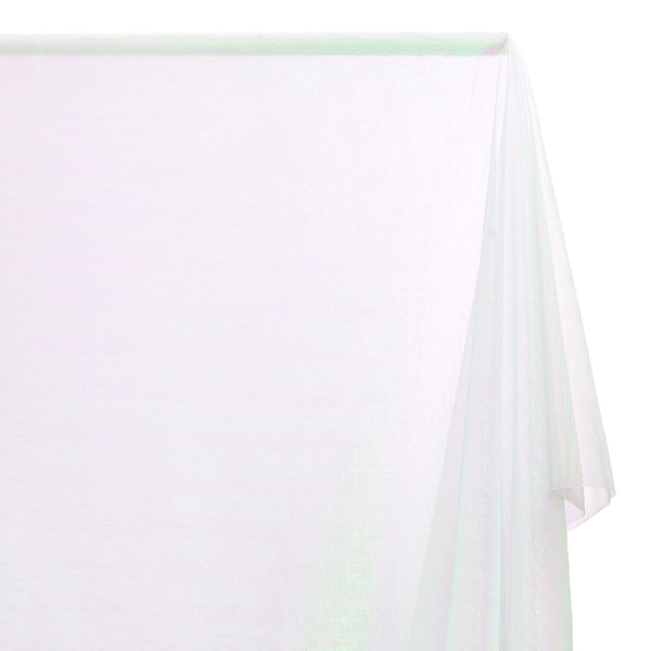Nastro Decorativo Eleganza No. 42 Iridescente Deco Mesh, Colore Bianco, 25 Cm X 9,1 M, Per Composizioni Floreali E Lavoretti Creativi Fai Da Te