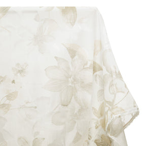 Leafy Flower Extra Wide Burnout Polyester Rayon Jacquard On Voile