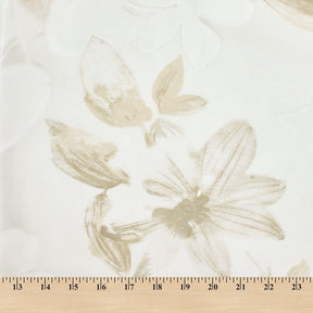 Leafy Flower Extra Wide Burnout Polyester Rayon Jacquard On Voile