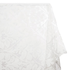 Leafy Bloom Extra Wide Burnout Polyester Rayon Damask Jacquard On Voile