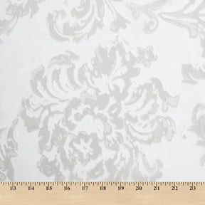 Floral Vine Extra Wide Burnout Polyester Rayon Jacquard On Organza