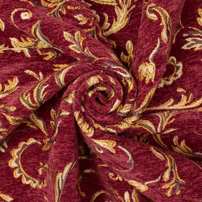 Floral Scroll Metallic Chenille Upholstery Jacquard