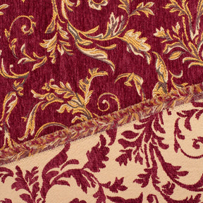 Floral Scroll Metallic Chenille Upholstery Jacquard