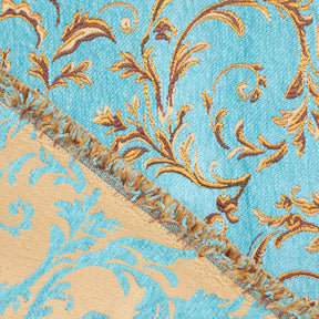 Floral Scroll Metallic Chenille Upholstery Jacquard