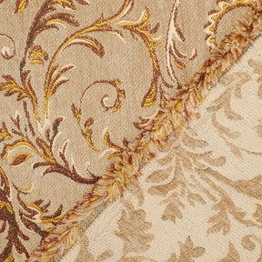 Floral Scroll Metallic Chenille Upholstery Jacquard