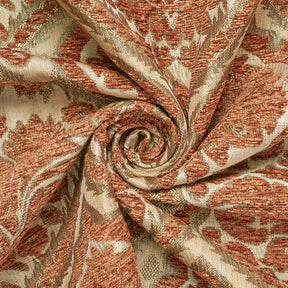 Baroque Floral Two Tone Polyester Chenille Damask Jacquard