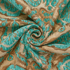 Baroque Floral Two Tone Polyester Chenille Damask Jacquard