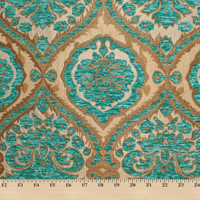 Baroque Floral Two Tone Polyester Chenille Damask Jacquard