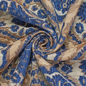 Baroque Floral Two Tone Polyester Chenille Damask Jacquard